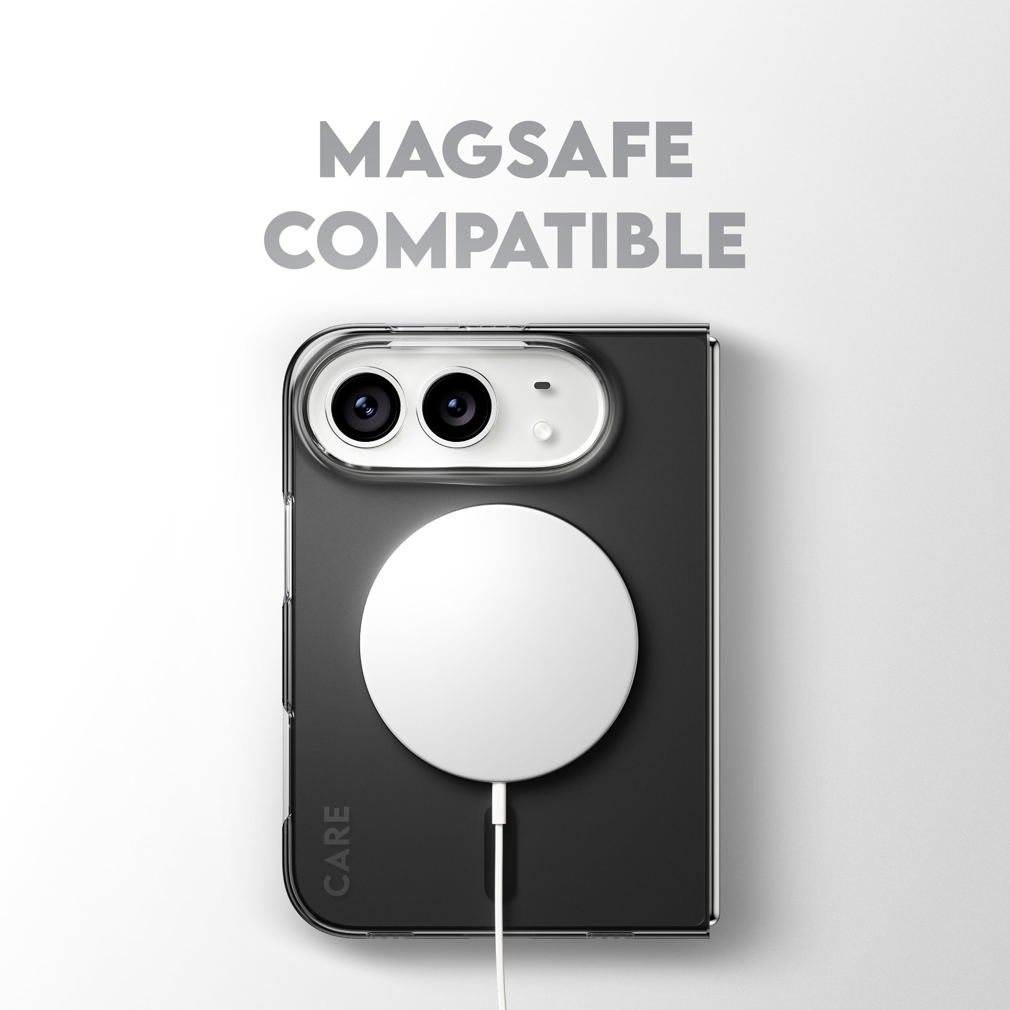 CARE™ by PanzerGlass® SL1M Case Transparent m. Hvid MagSafe iPhone Duo